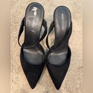 Marc Fisher Black Heeled Sandals